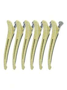 6pcs Professional Hair Clips Set, Non-Slip Crocodile Clips For Hair Salon, Home Hair Styling, DIY Sectioning Clips - Multicolor - View 10