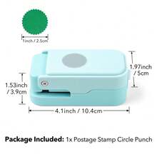 Stamp Circle Paper Punch, Suitable For Junk Journal And Scrapbooking, 1 Inch Nested Wavy Circle Lever Punch, Precise Alignment Hollow Design, For Card Making Crafts - A - View 18