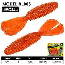 PRO BEROS SUNLURE 6pcs Soft Bait Set, Fishing Lures, Dual-Color Realistic Hook Baits For Fathead Minnow, Pike, And Other Fish. Made Of Durable PVC Plastic, Suitable For Bass, Sea Bass, Saltwater And Freshwater Fish - Multicolor - View 10