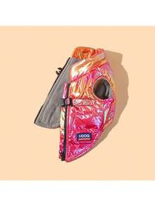 FDOG 1PC Reflective Gradient Color Thermal Lined Warm Dog Vest Pet Clothing - Hot Pink - View 5