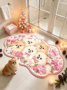 1 buah Keset Lantai Motif 5 Anak Anjing, Keset Kamar Mandi, Karpet Kamar Mandi, Keset Pintu, Karpet Kecil, Karpet, Keset Lantai, Dekorasi Rumah, Karpet Area, Keset Luar Ruangan, Dekorasi Rumah, Karpet Area, Karpet Kamar Tidur, Karpet yang Dapat Dicuci - MultiWarna - View 1