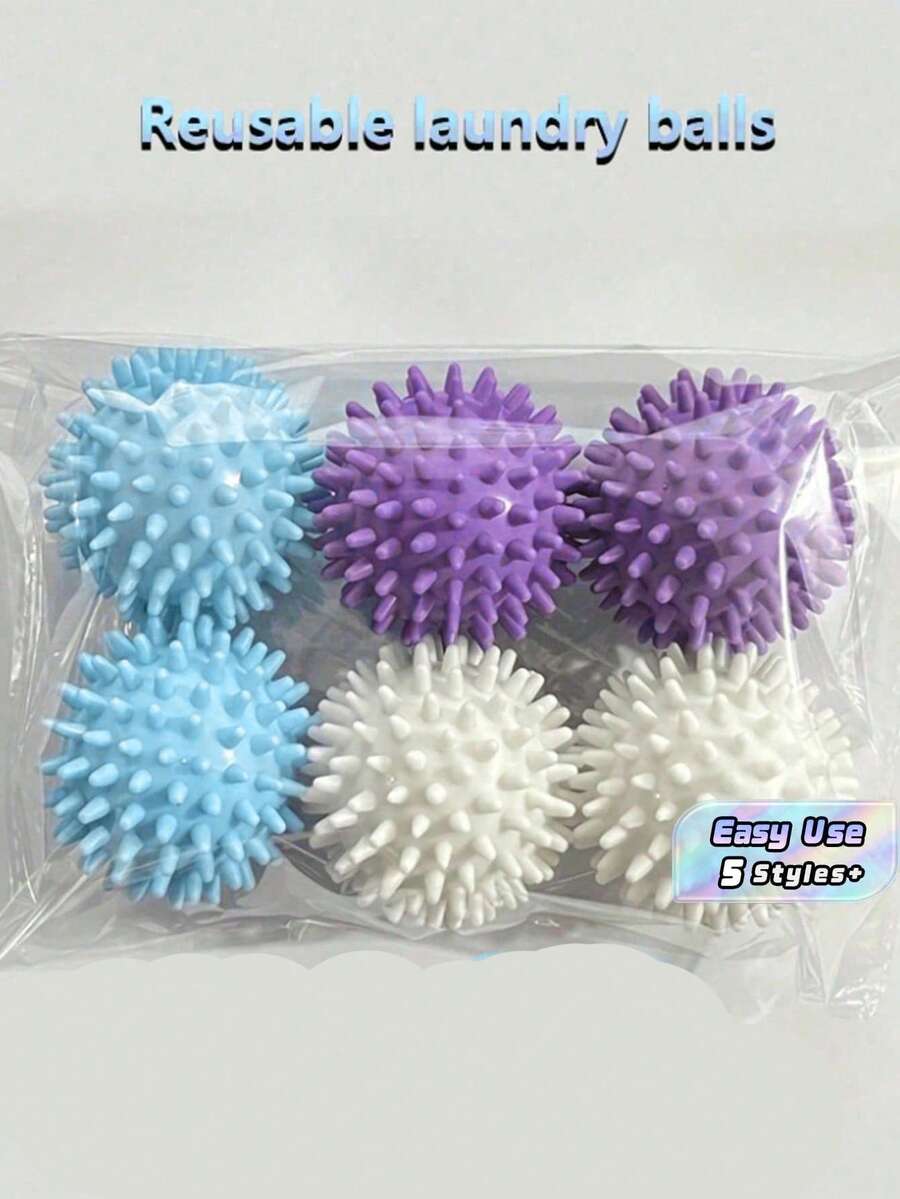 6/12pcs Wool Dryer Balls Set, Prevent Tangling, Remove Lint And Eliminate Static, Reusable, Fabric Softener Alternative, Reduce Wrinkles And Pilling, Assist Stain Removal, Suitable For Home, Laundry Shop And Travel - Multiple Styles - View 1