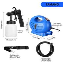 MáQuina EléCtrica De Pintura En Aerosol, Pistola Pulverizadora, Interruptor De Encendido ErgonóMico De Alto Voltaje, Pistola Pulverizadora PortáTil Para Pintura Pesada En Interiores Y Exteriores - Azul - Ver 12