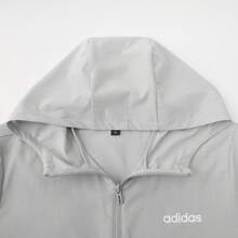 Adidas 中性新款運動連帽夾克休閒運動衫 JN8452 - 淺灰色 - 查看 5