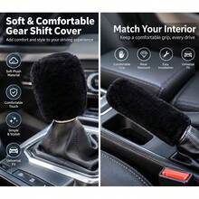 2pcs Black Silicone Car Gear Shift Knob Cover + Handbrake Silicone Cover Set, Fit For , Protect Gear Shift Lever And Handbrake, No Installation Required, Car Interior Upgrade, Fashion Design Car Accessory, Car Decor, Car Interior Accessory - Black - View 13