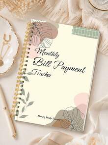 1pc Monthly Bill Payment Tracker Budget Planner Notebook, Undated Expense & Savings Ledger For Finance Management, Halloween Notebook, Office Decor And Accessories, Nurse Essentials, Bible Study Materials - Rectangle - View 8
