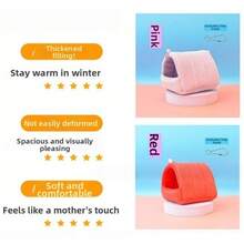 New Corduroy Plushie Parrot Nest Hanging Tent Design Cotton Bird Hut Multi-Size Soft Hamster Hammock Small Pets Use - A - View 6