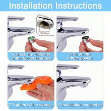 Silver Plastic Water-Saving Faucet Aerator, M24 Thread Bathroom Faucet Aerator, Replaceable Filter Mixed Nozzle, Suitable For Kitchen Sink - Aerator - View 11