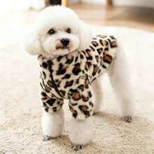 Fashionable Dog & Cat Leopard Print Two-Sleeve Handsome Hoodie, Autumn/Winter Pet Cute Zipper Jacket - Multicolor - View 4
