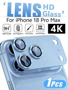 1件裝 - 相機鏡頭保護膜，適用於 iPhone 18 Pro Max / 18 Pro (冰川藍)，金屬鏡頭蓋配 9H 鋼化玻璃保護膜；強黏性；相容手機殼；適用於 6.9 吋機型 - 淺藍色 - 查看 1