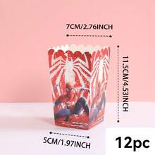 6pcs/12pcs/24pcs Cartoon Theme Party Candy Boxes, Halloween Party Decorations, Theme Party Gift Boxes, Candy & Cookie Boxes, Party Gift Bags, Party Gift Boxes, Suitable For Birthday Party, Candy & Popcorn Box Decoration, Applicable For Christmas Party, Holiday Essential Party Supplies - Multicolor - View 7