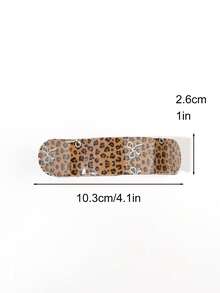 1pc Acetate Material Fresh Korean Style Retro Polka Dot Plaid Alligator Hair Clip Girl Side Bangs Clip Versatile Hair Accessory - Multicolor - View 3