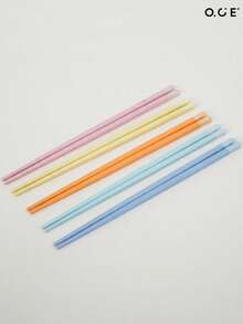 OCE Cute Cat Paw PET Chopsticks Set, 5 Pairs Macaron Color Reusable Chopsticks, Kawaii Non-Slip Tableware For Home Dining & Gift - View 8