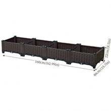 Raised Large Planter Box, Thickened Durable Plastic Material, Upgraded Reinforced Rods, Drainage Hole Planter, Multi-Functional Flower Box, Multi-Component Garden Bed, Ideal For Home Yard, Garden, Balcony - Standard Edition - View 9