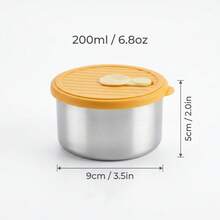 304 Stainless Steel Food Container, Stackable Refrigerator Sealed Fresh-Keeping Box, Fruit And Vegetable Meat Storage Box With Lid, Large Capacity Food Preservation Box, Suitable For Kitchen Food Storage And Organization - Multicolor - View 20