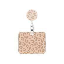 1pc Fashion Leopard Print Retractable Badge Reel, Badge Holder With Fixed Clip, Nurse Sleeve Retractable Clip, Horizontal ID Card Protector, Office Badge Card Holder, Suitable For Nurses, Doctors, Teachers, Women Office - Leopard Print - View 10