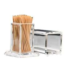 4 Packs PMMA Toothpick Holder, Transparent Acrylic Toothpick Holder, Simple Transparent Toothpick Holder, Elegant And Clean, Suitable For Home Kitchen Storage, Creative Portable Toothpick Holder - View 6