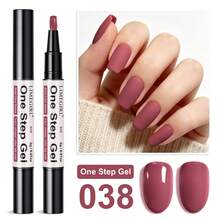 LIMEGIRL 6 Colors One Step Gel Nail Polish Set, 3-In-1 Base Color & Top Coat, Soak Off Gel Polish Kit For DIY Nail Art, Manicure At Home - Multicolor - View 11