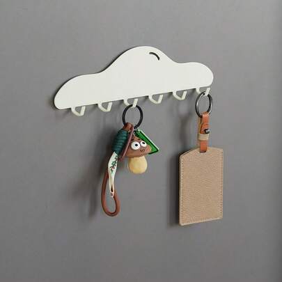 Cloud Magnetic Key Hook, Cute Metal Decorative Key Holder For Door And Refrigerator