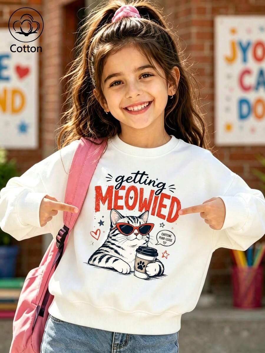 getting MEOWIED نظارات شمسية بتصميم قطة القهوة - أبيض - مشاهدة 1