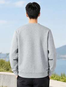 Under Armour Men's Simple Crew Neck Comfortable Sweatshirt Casual Top Daily Outdoor Grey Sportswear 1381688-011 - Grey - View 6