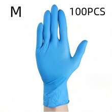 Blue Nitrile Disposable Protective Gloves, High Elasticity, Snug Fit, Powder-Free Design, Lightweight, Soft And Comfortable, Hand Isolation Gloves For Nail Salon And Beauty Operations, Multiple Sizes Available, Makeup Accessories, 100/50/2pcs - Blue - View 12