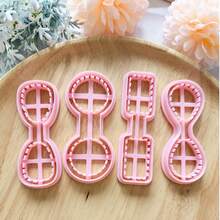 Minimalist Versatile Keychain Polymer Clay Cutting Mold, Geometric Shape Clay Cutting Mold, DIY Handmade Earring Pendant Brooch Making Tool, Compatible With Polymer Clay, 3D Printed Process, Clean Cut, Handmade Jewelry Floral DIY Craft Accessories, 3D Printed Process, Clean Cut, Handmade Jewelry Floral DIY Craft Accessories - Geometric - View 2