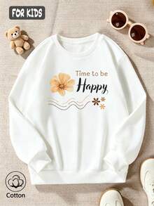 Retro Watercolor Flowers: Uplifting And Positive Children's Hoodie - White - View 3