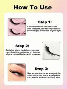 5 Pairs New Fox Eye/Cat Eye False Eyelashes, Create Charming Makeup, Natural Curl And Length, Sexy Eyelashes Enhance Charm, Suitable For Halloween - View 7