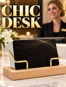 Large Capacity Business Card Holder Portable Business Card Display Stand Non Slip Stand Storage Rack To Work Coffee Bar Station Office Supplies Household Items Room Home Bathroom Kitchen Bedroom House Decor Cruise Essentials Car Desk Accessories - Multicolor - View 5