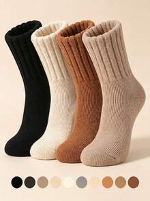 3/6/9 pares de calcetines térmicos aleatorios para mujer, calcetines gruesos y cálidos para botas, calcetines de otoño e invierno para mujer, calcetines de Halloween y regalos para mujer - Multicolor - Ver 8