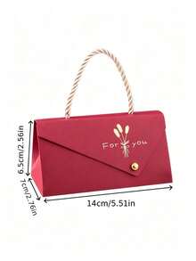 1/5pcs Red Gift Boxes, Premium Small Gift Packaging Boxes, Gold Foil For You Handle Paper Boxes, Packaging Boxes, Gold Foil For You Handle Paper Boxes... Suitable For Wedding Favors, Birthday Parties, Holiday Gift Packaging - Red Gift Box With Handle - View 7