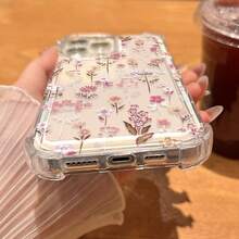 1pc Cute Cartoon Transparent Anti-Drop Phone Case, Ins Minimalist Spring Outfit Phone Case, Perfect For Daily Use, Raised Anti-Scratch Apple Smartphone Protective Cover Compatible With IPhone 15/15 Pro/15 Plus/15 Pro Max/16/16 Pro/16 Pro Max/17/17 Pro/17 Pro Max - Multicolor - View 4