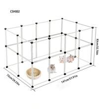 Pet Fence Hamster Cage Indoor Small Animal Protective Barrier Modular Design - Multicolor - View 4