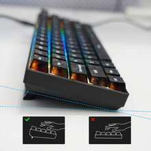 MageGee -BOX Wired Mechanical Keyboard, RGB Backlit, 60% 68 Keys, Mini Design, Translucent Keycaps, Red Switch Gaming Keyboard, Suitable For PC/Laptop/Gaming/Office/Gift - View 7