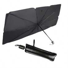 1pc Foldable Car Windshield Sunshade Umbrella, UPF50+ UV Protection And Heat Insulation, Quick-Opening Foldable Front Windshield Sunshade, Comes With Portable Storage Bag, Suitable For Sedan, SUV And Hatchback Models. - Multicolor - View 8