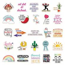50pcs Sarcastic Voice Stickers, Suitable For Decorating Planner, Diary, Scrapbook, Planner, Luggage, Guitar, Skateboard, Manual, Notebook, Tablet, Water Bottle, Phone - Sarcastic Voice - View 5
