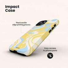 VESPOP Asymmetrical Wave Fashion Phone Case - Compatible With Iphone 18/17/16/15/14/13/12/11 Pro Max/Pro Plus/12 Mini/13 Mini, Compatible With Galaxy S26 S25 S24 S23 S22 S21 Plus Ultra, Compatible With Pixel 8 9 10 PRO - Mixed Color 1 - View 2