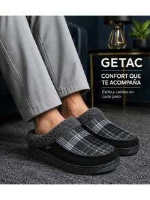 GETAC Men Slippers - Black With Gray - View 3