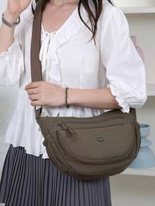 Tas Selempang Wanita Bahan Nilon, Tas Ringan Kapasitas Besar, Tas Komuter Multi-Saku, Tas Pinggang Ponsel Multi-Lapisan Tahan Lama, Gaya Minimalis Cocok Untuk Aktivitas Sehari-hari, Perjalanan, dan Penyimpanan - MultiWarna - View 12
