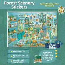 2.5D 3D Scene Stickers, Shell Gold PET Stickers, Vintage Decorative Collection, DIY Scene Making Stickers, Stress Relief Handmade Toy, Senyou Large 46.0 Series, Miniature Landscape Stickers - Large Size 46.0-pearlescent Series - View 10