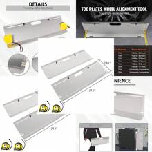 2PCS Wheel Alignment Tool Toe Plates Accurate Measure Tape And Conversion Chart - A - View 6