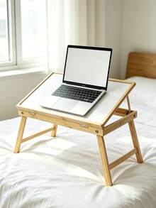 Adjustable Bamboo Foldable Tabletop Easel, Portable Lap Desk Reading Stand, Multi-Angle Drawing Holder, Foldable Laptop Table For Art Painting, Book Reading, Writing, Study, Home Office, Bedroom, Lightweight Desktop Workstation - Multicolor - View 1
