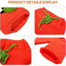 Newborn Photography Fashion Cute Halloween Pumpkins Hat Crochet Knitted Photography Outfit Set - Multicolor - View 9