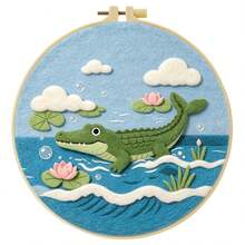 20x20cm/7.9x7.9 Inch DIY Needle Felting Starter Kit,Wool Felt,Marine Animals Theme Includes Instruction Manual,Embroidery Frame,Stamping Needle,Foam Padding,Wool And Felt,Handicraft Embroidery For Home Decoration,Suitable Gift For Special Occasions - Marine Animals Theme - View 16