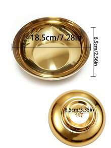 Korean Style Large Gold Stainless Steel Bowl, High Capacity Ramen Bowl, Soup Bowl, Instant Noodle Bowl, Stackable For Easy Storage, Durable And Anti-Drop, High Aesthetic Value, Modern Minimalist Kitchenware - Multicolor - View 10