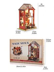 1套木製DIY娃娃屋套件，迷你模型屋，迷你溫室模型套件，1:24比例，最佳聖誕禮物/DIY手工/生日禮物/家庭與朋友家居裝飾（不含電池） - TSZH220 - 查看 3