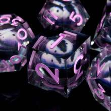 7pcs Rotating Resin Eyeball Dice, Suitable For Role-Playing Games, MTG Tabletop Games, Role-Playing Dice Games, Christmas, Halloween, Thanksgiving, Birthday Party Offer - Multicolor - View 10