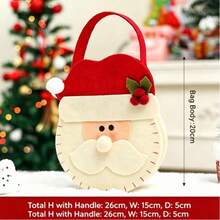1pc Bestselling Gift Bag Candy Bag Decorative Faux Linen Old Man Apple Bag Drawstring Gift Bag, Holiday Gift - Multicolor - View 7