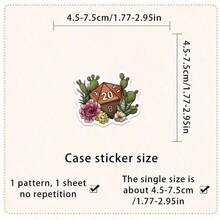 50pcs Creative Floral Dice Pattern Stickers For Scrapbooking, Journals, Laptops, Bumpers, Skateboards, Water Bottles, Computers, Phones, Etc., Add Fun To Your Life, Birthday Gifts, Easter Gifts, Christmas Gifts, Valentine's Day Gifts, Perfect Gift Choice For Back To School Season - 50pcs - View 3